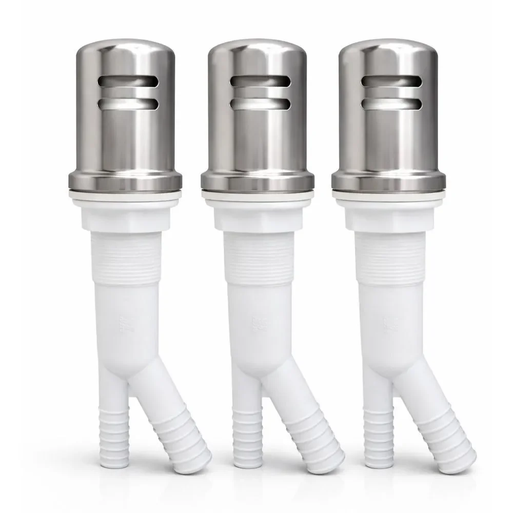 Westbrass D200-1-20 Dishwasher Air Gap Stainless Steel 3 Pack Kitchen Sink